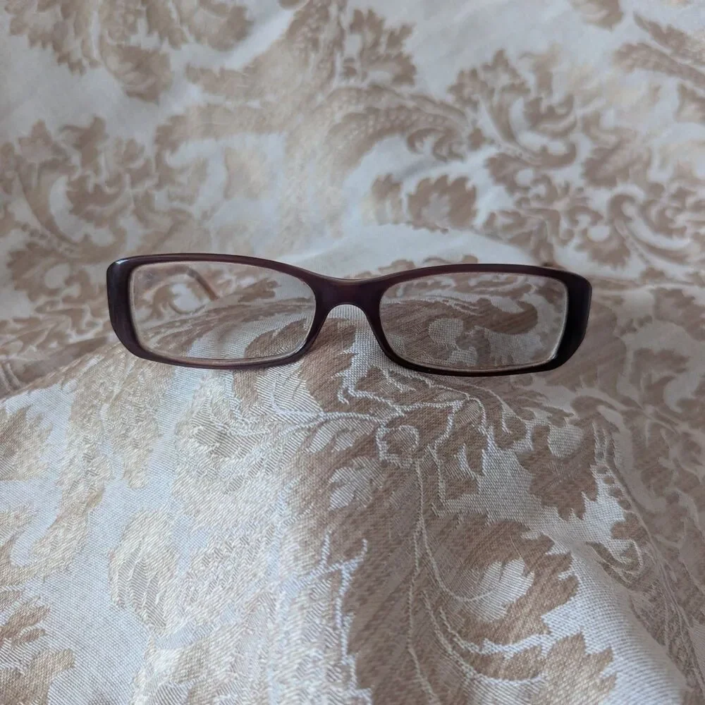 Prada VPR 17G Brown Tortoise Rectangular Eyeglasses FRAMES ONLY Italy 52-16-135